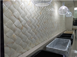 Onyx Mosaic Wall Tiles,Yellow Shaped Mosaic
