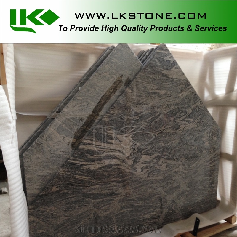 China Juparana Island Tops, Multicolour Grain Kitchen Countertops