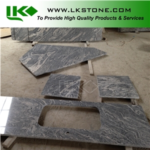Multicolour Grain Kitchen Countertops, Juparana Kitchen Island Tops