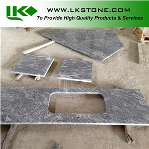 Multicolour Grain Kitchen Countertops, Juparana Kitchen Island Tops