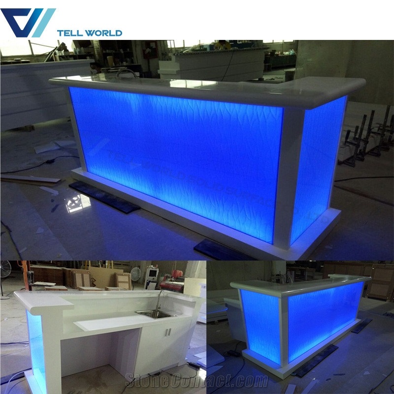 Lighted Wine Club Bar Counter Top Illuminated Led Bar Counter