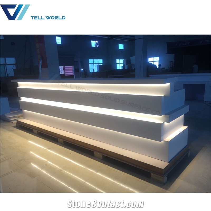 Restaurant Bar Counter Design Lighted Bar Counter
