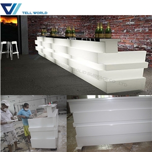 Restaurant Bar Counter Design Lighted Bar Counter