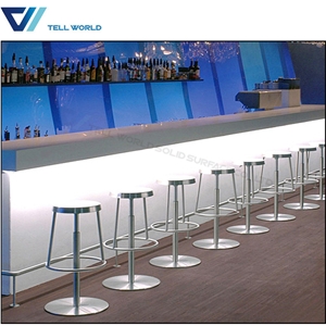 Restaurant Bar Counter Design Lighted Bar Counter