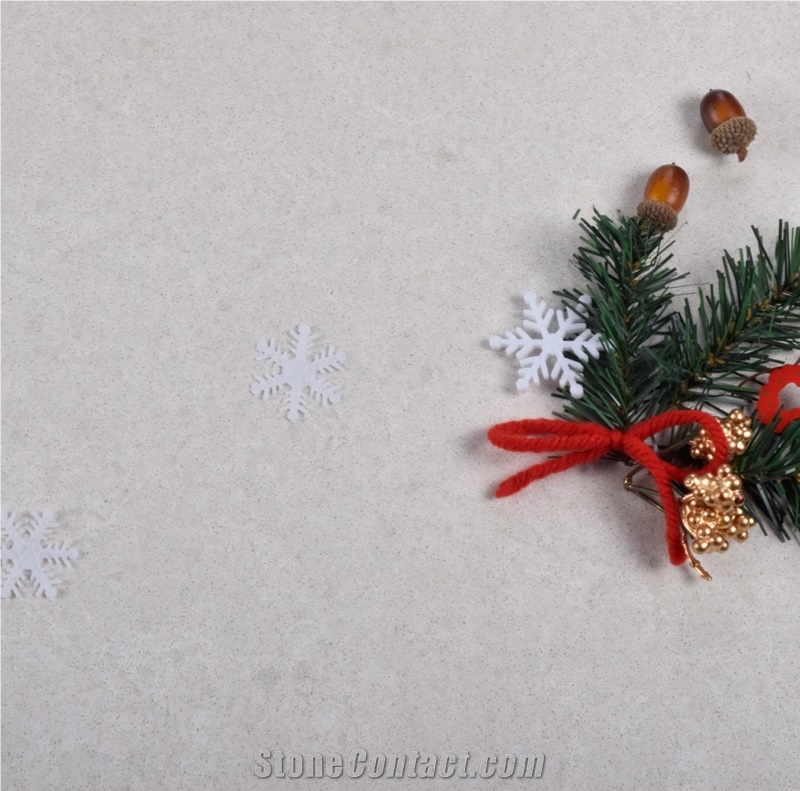 Hot Sale Decorative Alsaka White Artificial Semiprecious Quartz Stone Big Slab Safe and Hygienic