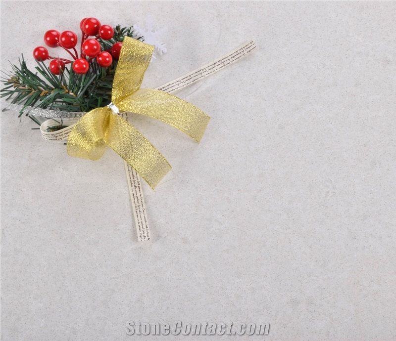 Hot Sale Decorative Alsaka White Artificial Semiprecious Quartz Stone Big Slab Safe and Hygienic