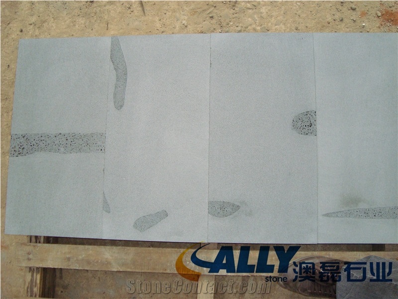 China Basalt Hainan Grey Slabs & Tiles