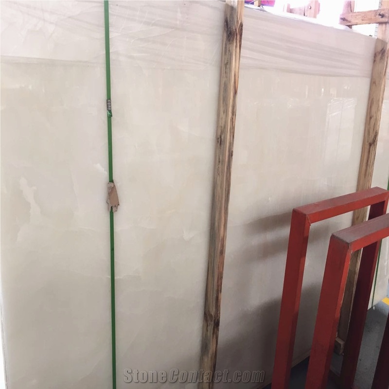Persian White Color Stone Jade Snow White Onyx Gemstone Slab