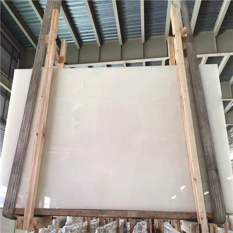 Persian White Color Stone Jade Snow White Onyx Gemstone Slab