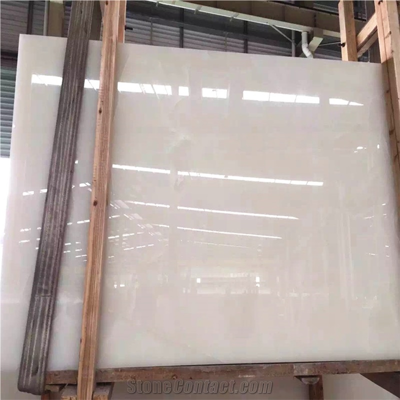 Persian White Color Stone Jade Snow White Onyx Gemstone Slab
