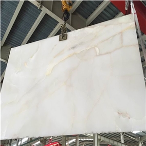 Persian White Color Stone Jade Snow White Onyx Gemstone Slab