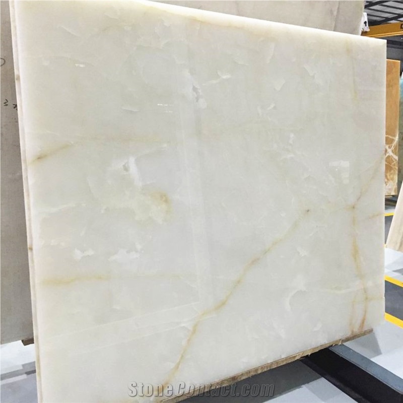 Persian White Color Stone Jade Snow White Onyx Gemstone Slab