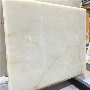 Persian White Color Stone Jade Snow White Onyx Gemstone Slab