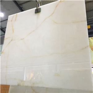 Persian White Color Stone Jade Snow White Onyx Gemstone Slab
