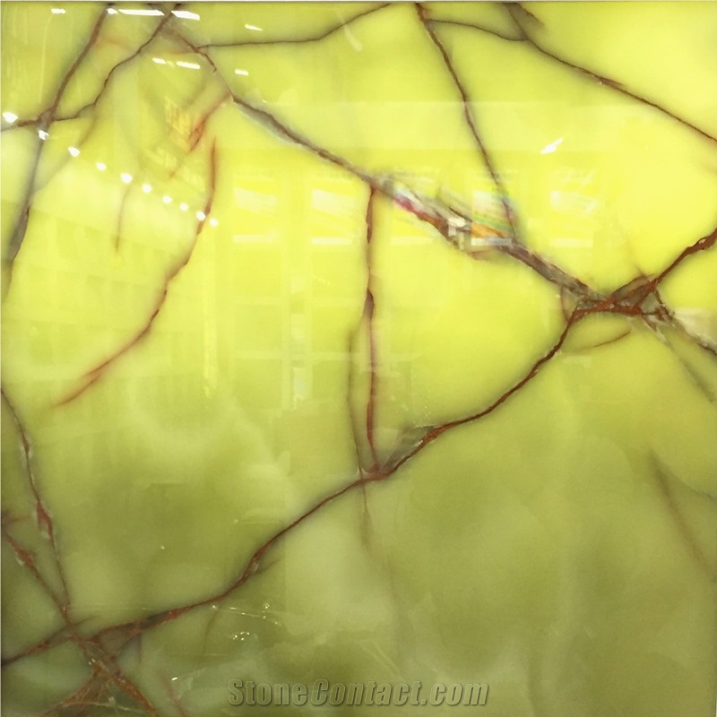 Transparent Crystal Green Onyx Floor Tile to Usa Quality