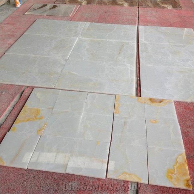 Transparent Iran White Snow Onyx Tile Cheapest Price