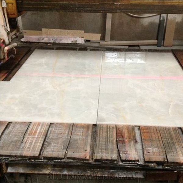 Transparent Iran White Snow Onyx Tile Cheapest Price