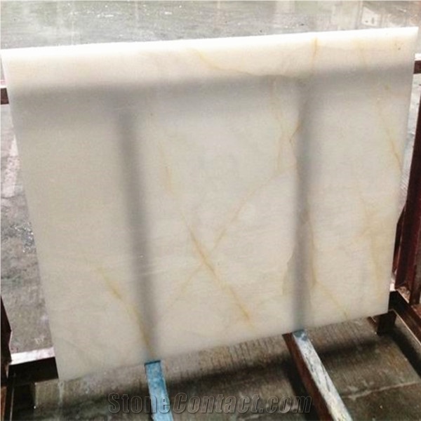 Transparent Iran White Snow Onyx Tile Cheapest Price