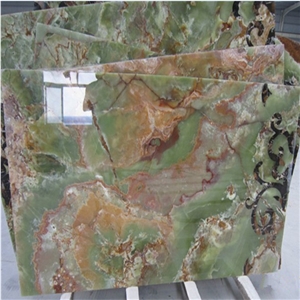 Turkey Fantacy Multicolor Green Onyx Tile Cheap Price