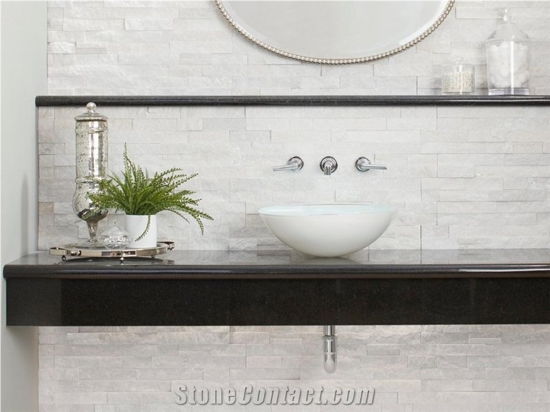 Crystal White Quartzite Ledger Stone