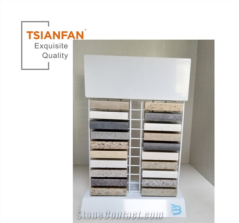 Quartz Stone Metal Tabletop Display Stand for Marketing