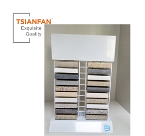 Quartz Stone Metal Tabletop Display Stand for Marketing