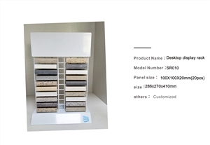 Quartz Stone Metal Tabletop Display Stand for Marketing