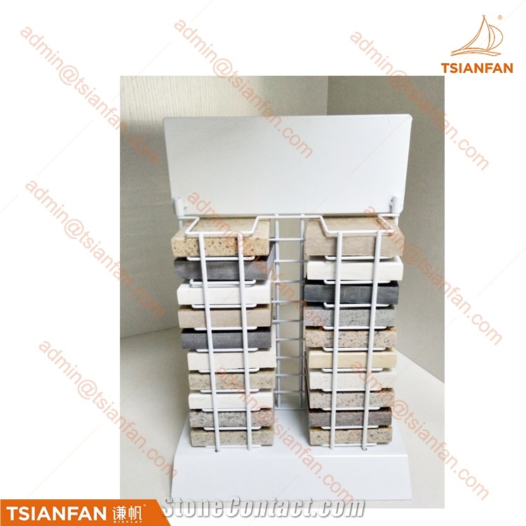 Quartz Stone Metal Tabletop Display Stand for Marketing