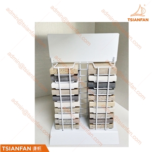 Quartz Stone Metal Tabletop Display Stand for Marketing