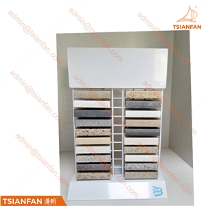 Quartz Stone Metal Tabletop Display Stand for Marketing