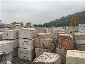 China Quarry White/Grey/Brown Wooden/Serpeggiante Marble Block
