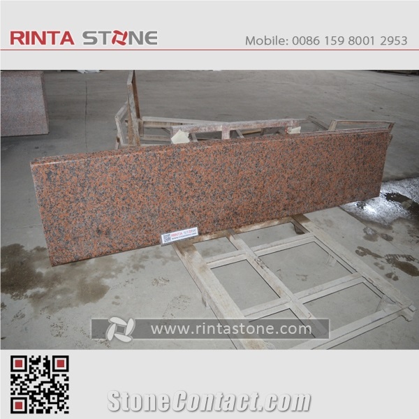 Maple Red G562 Granite Master Bath Countertop Custom Solid Vanity Tops