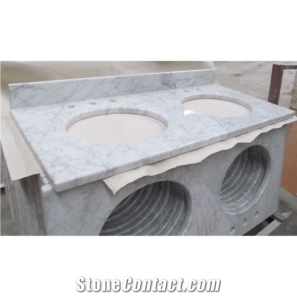 Carrara White Marble Products Vanity Marble Countertop