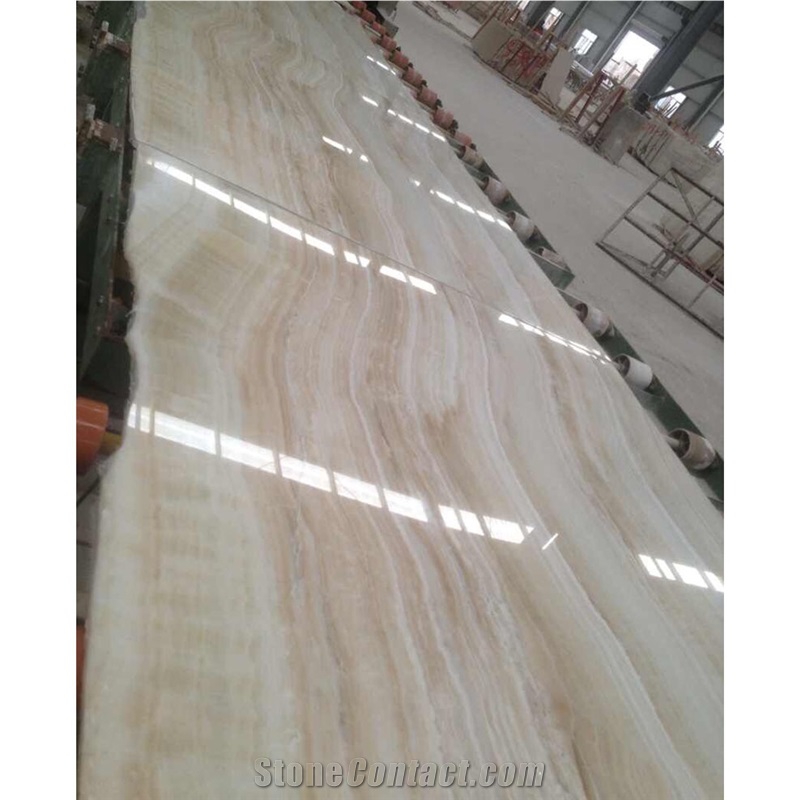 Decorative Backlit Onyx Panel Slab Ice Silk White Jade Onyx