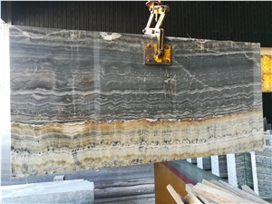 Gray Onyx,Polished Tiles&Slabs,Natural Building Stone Onyx with Line,Flooring,Feature Wall,Hotel Lobby,Bathroom,Living Room Project Decoration