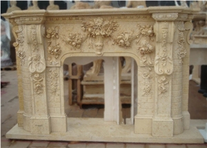 Mantel Fireplace Sculptured Fireplace