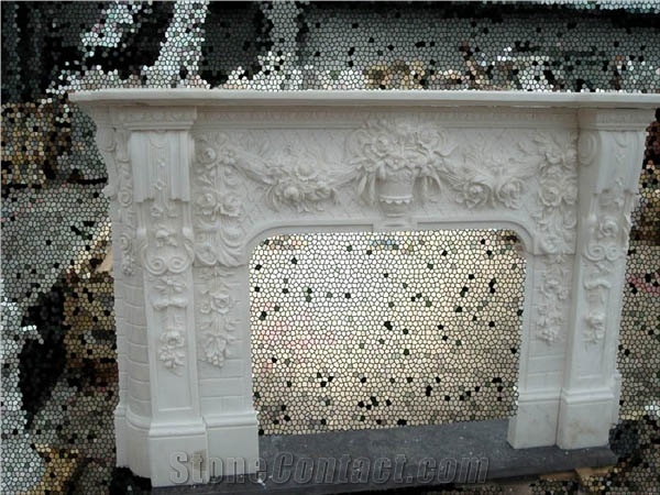 Mantel Fireplace Sculptured Fireplace
