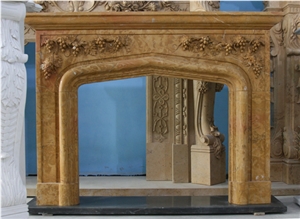 Travertine Fireplace Sculpture Statue Mantel Fireplace