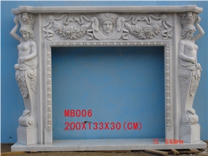 Travertine Fireplace Sculpture Statue Mantel Fireplace