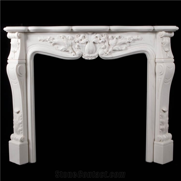 Sculpture Fireplace Statue Mantel Handcarved Mantel