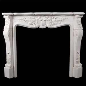 Sculpture Fireplace Statue Mantel Handcarved Mantel