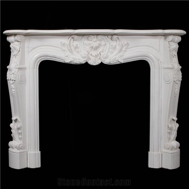 Sculpture Fireplace Statue Mantel Handcarved Mantel