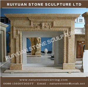 Travertine Fireplace Mantel Sculpture Handcarved Fireplace Travertine Fireplace Mantel Sculpture Handcarved Fireplace