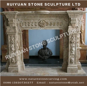 Travertine Fireplace Mantel Sculpture Tavertine Mantel