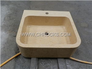 Sunny Cream Marble Farm Basins,Kitchen Sinks,Rectangle Basins