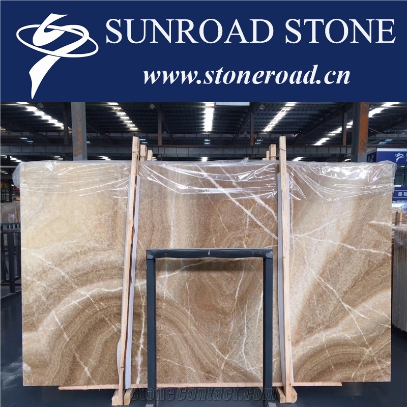 Rosin Jade / Beige & Yellow & Gold Onyx Bookmatch Slabs &Size Tile
