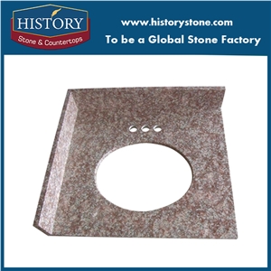 China Red Granite Vanity Tops,Peach Red Granite Countertops