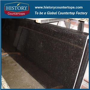 Whosale Price Black Galaxy Granite Countertops Kitchen Bar Tops Island
