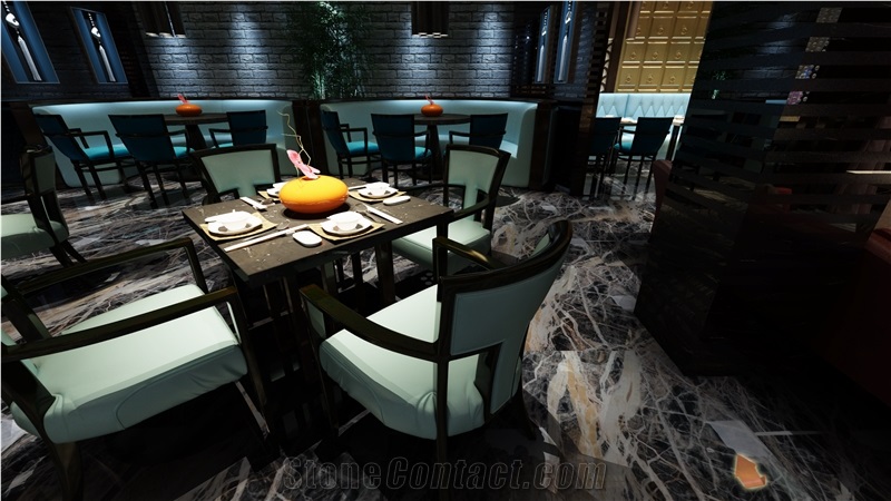 Black Jungle / China High Quality Multicolor Marble Tiles & Slabs
