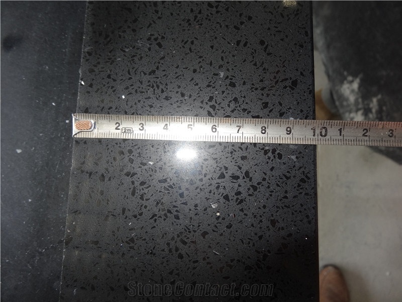 Black Sparkle Quartz-Countertop Kitchen Worktops Bar Top